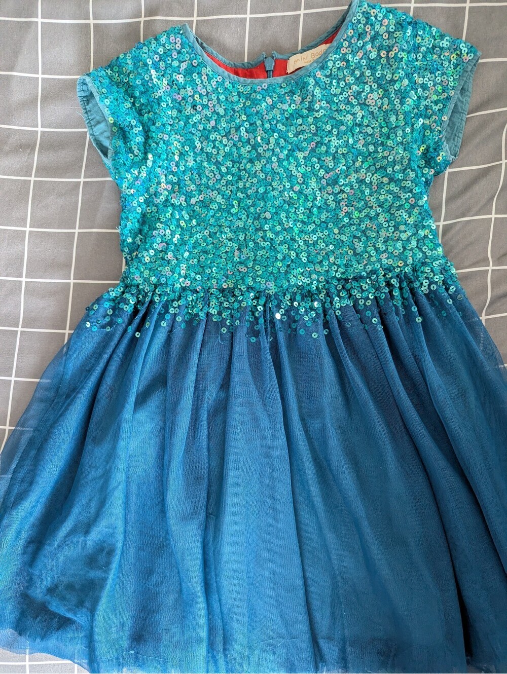 Boden teal sequin tulle party dress